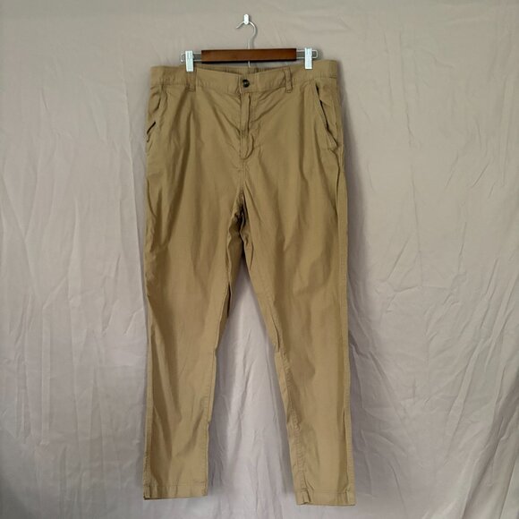 Eddie Bauer Mens Chino Pants Khaki Size 38x32 Preppy Professional - Picture 1 of 8